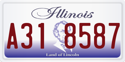 IL license plate A318587