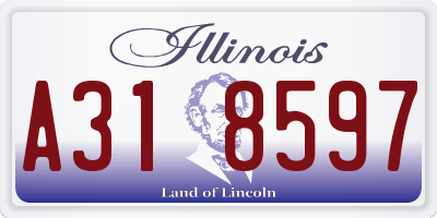 IL license plate A318597