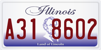 IL license plate A318602