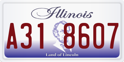 IL license plate A318607