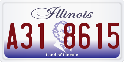 IL license plate A318615