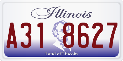 IL license plate A318627