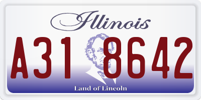 IL license plate A318642