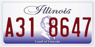 IL license plate A318647