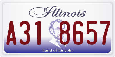 IL license plate A318657