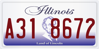 IL license plate A318672
