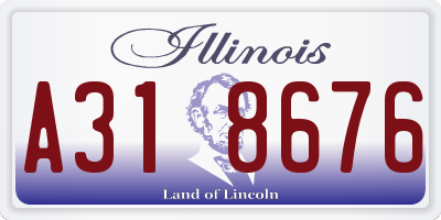 IL license plate A318676