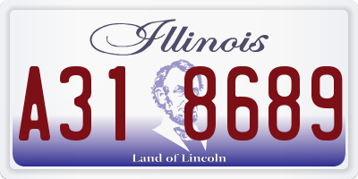 IL license plate A318689