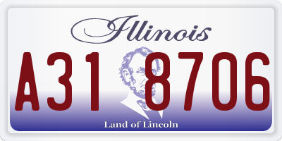 IL license plate A318706