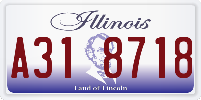IL license plate A318718