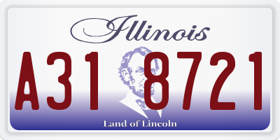 IL license plate A318721