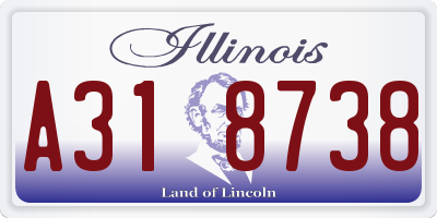 IL license plate A318738