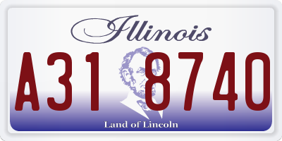 IL license plate A318740