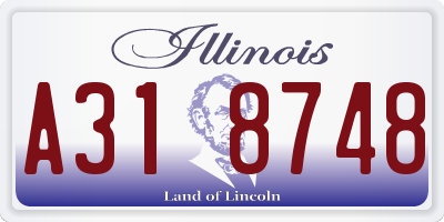IL license plate A318748