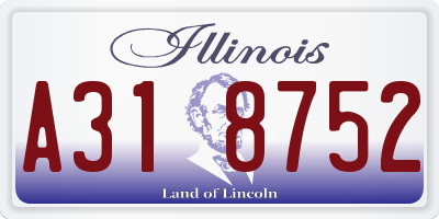 IL license plate A318752