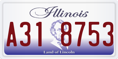 IL license plate A318753
