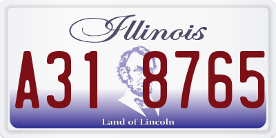 IL license plate A318765