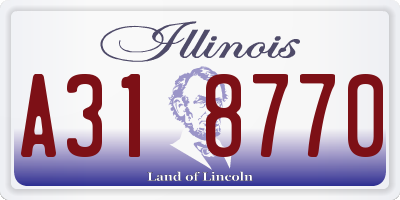IL license plate A318770