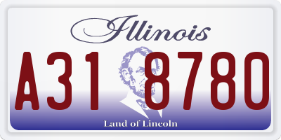 IL license plate A318780