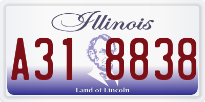 IL license plate A318838