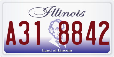 IL license plate A318842