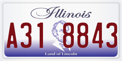 IL license plate A318843