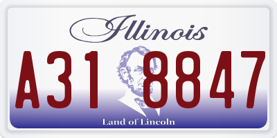 IL license plate A318847