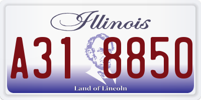 IL license plate A318850