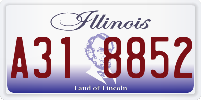 IL license plate A318852