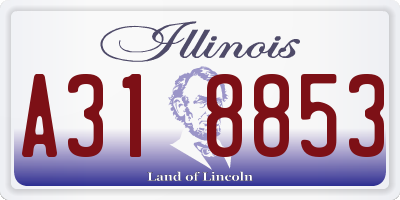 IL license plate A318853