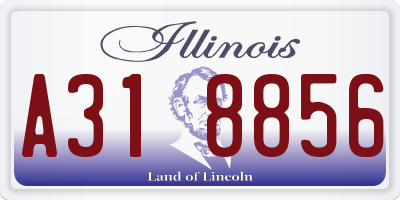 IL license plate A318856