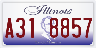 IL license plate A318857