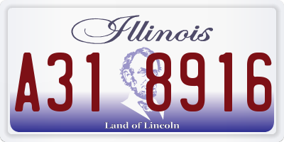 IL license plate A318916