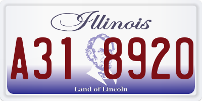 IL license plate A318920