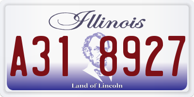 IL license plate A318927