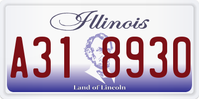 IL license plate A318930