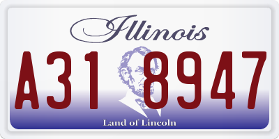 IL license plate A318947