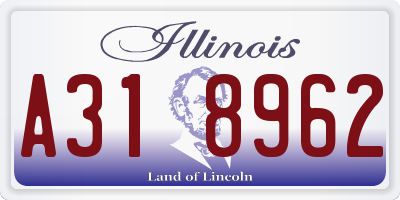 IL license plate A318962
