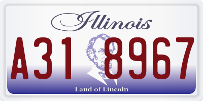 IL license plate A318967
