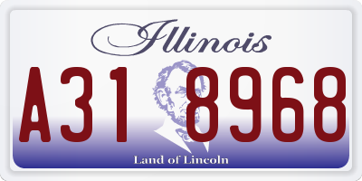 IL license plate A318968