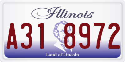 IL license plate A318972