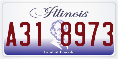 IL license plate A318973
