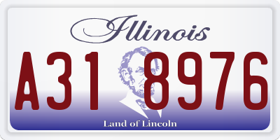 IL license plate A318976