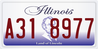 IL license plate A318977