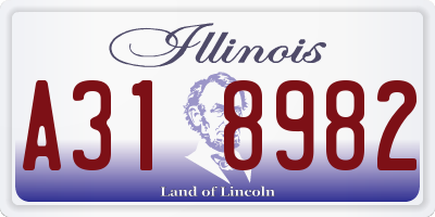 IL license plate A318982