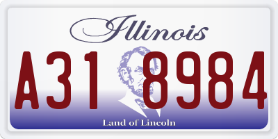 IL license plate A318984