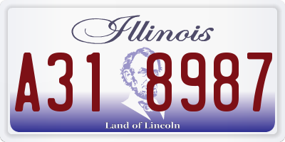 IL license plate A318987