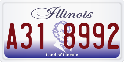 IL license plate A318992