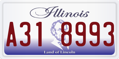 IL license plate A318993