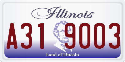 IL license plate A319003
